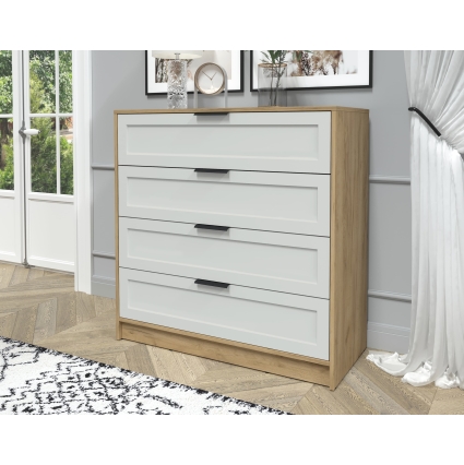 Kомод Тренд КТ-К100 (Дуб золотой ЛДСП/ Грэй ЛМДФ) Ш1000 В1020 Г451